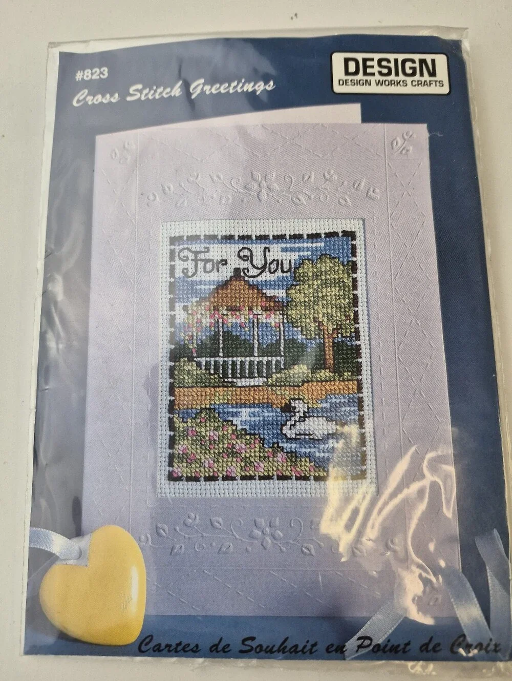 Design Works Crafts #823 Cross Stitch Greetings “For You” Card Kit New